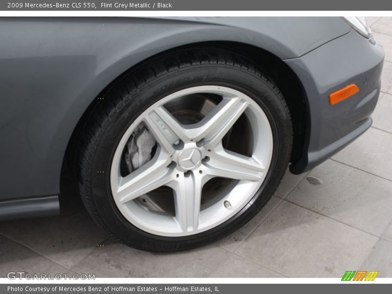 Flint Grey Metallic / Black 2009 Mercedes-Benz CLS 550