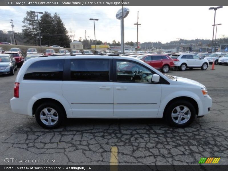 Stone White / Dark Slate Gray/Light Shale 2010 Dodge Grand Caravan SXT