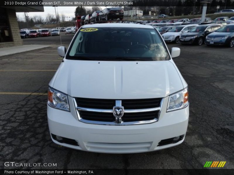 Stone White / Dark Slate Gray/Light Shale 2010 Dodge Grand Caravan SXT