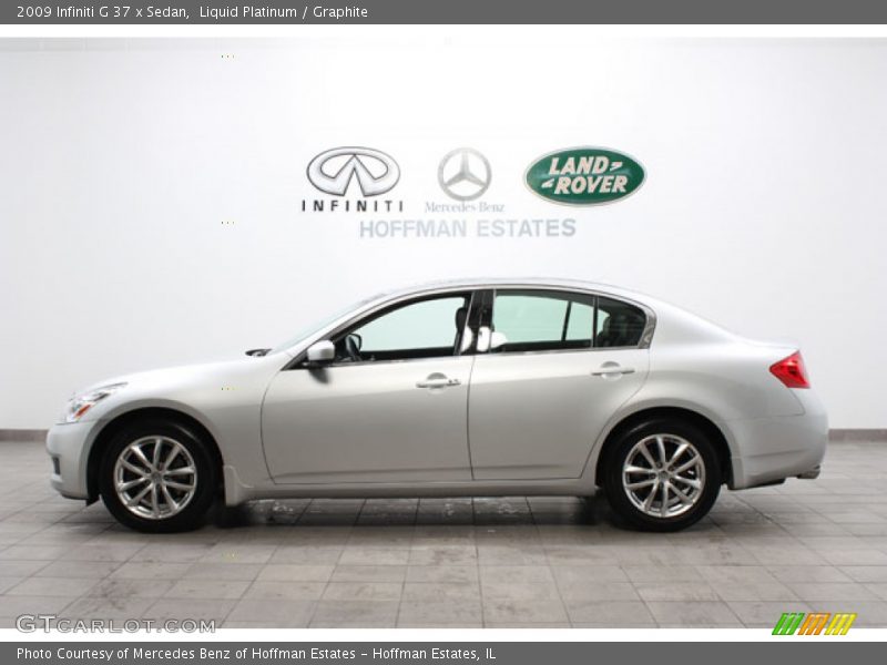Liquid Platinum / Graphite 2009 Infiniti G 37 x Sedan