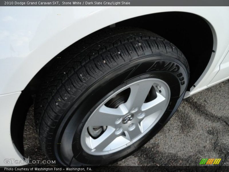 Stone White / Dark Slate Gray/Light Shale 2010 Dodge Grand Caravan SXT