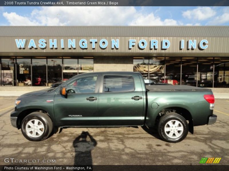 Timberland Green Mica / Beige 2008 Toyota Tundra CrewMax 4x4