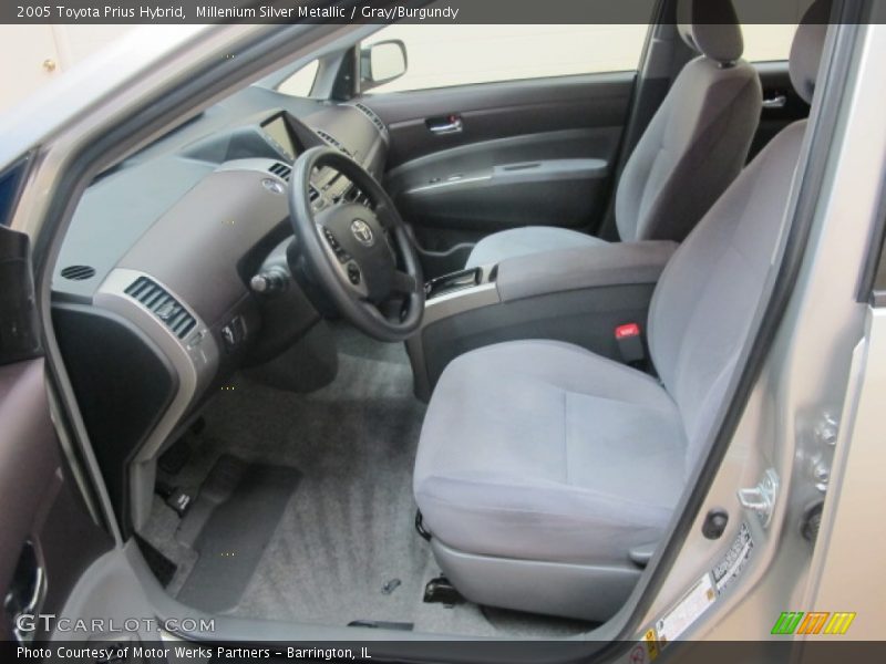 Millenium Silver Metallic / Gray/Burgundy 2005 Toyota Prius Hybrid