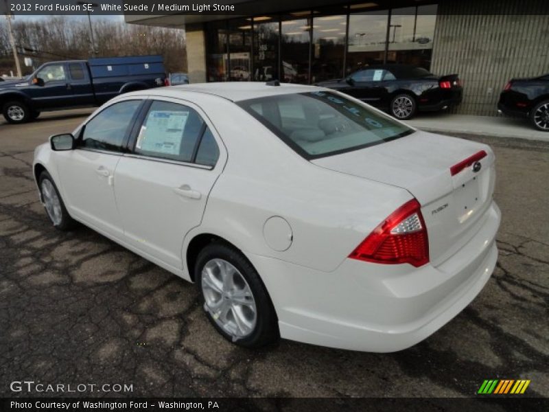 White Suede / Medium Light Stone 2012 Ford Fusion SE