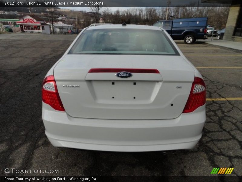 White Suede / Medium Light Stone 2012 Ford Fusion SE