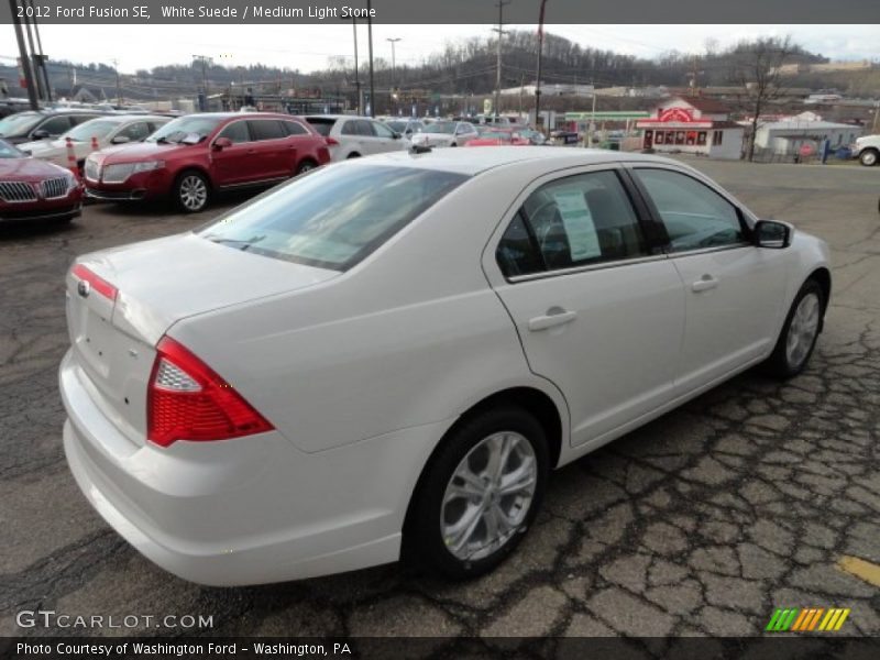 White Suede / Medium Light Stone 2012 Ford Fusion SE