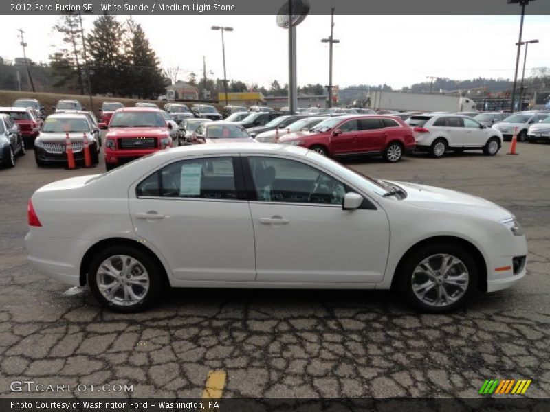 White Suede / Medium Light Stone 2012 Ford Fusion SE