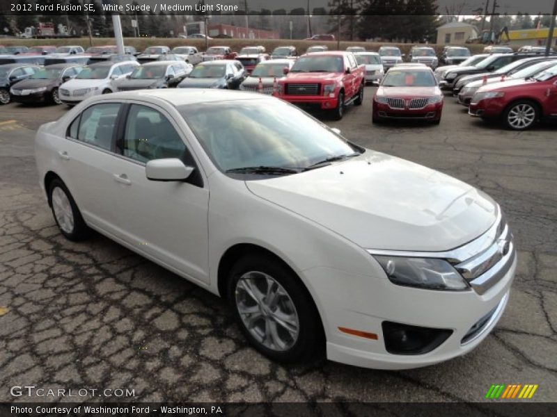 White Suede / Medium Light Stone 2012 Ford Fusion SE