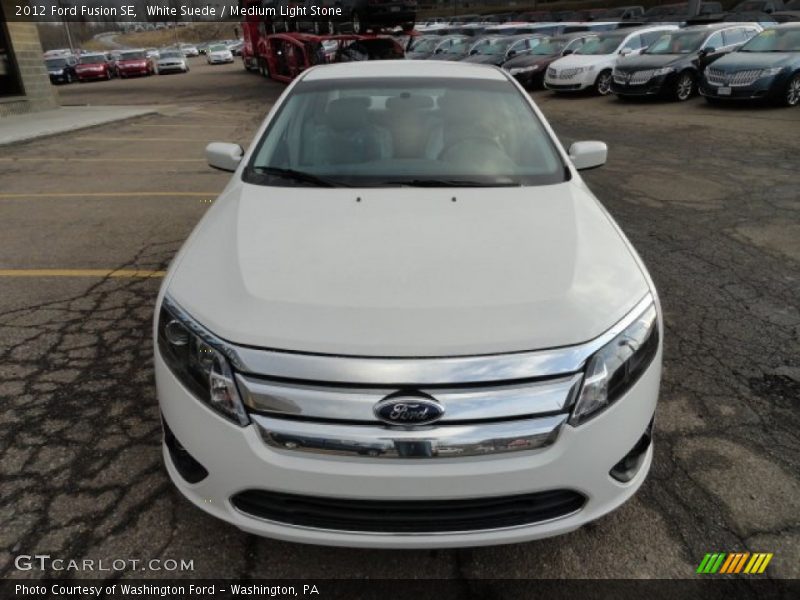 White Suede / Medium Light Stone 2012 Ford Fusion SE