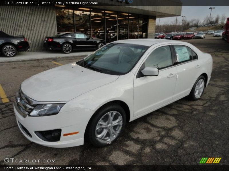 White Suede / Medium Light Stone 2012 Ford Fusion SE