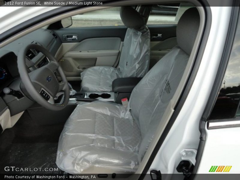 White Suede / Medium Light Stone 2012 Ford Fusion SE