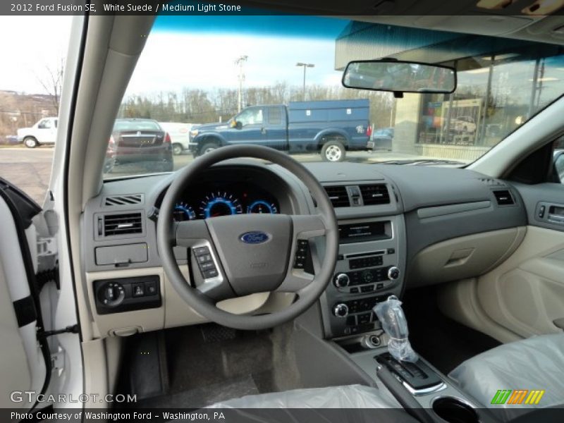 White Suede / Medium Light Stone 2012 Ford Fusion SE
