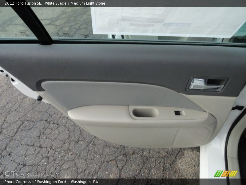 White Suede / Medium Light Stone 2012 Ford Fusion SE