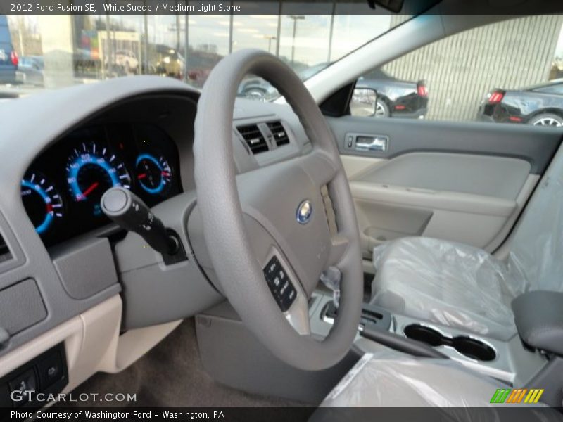 White Suede / Medium Light Stone 2012 Ford Fusion SE