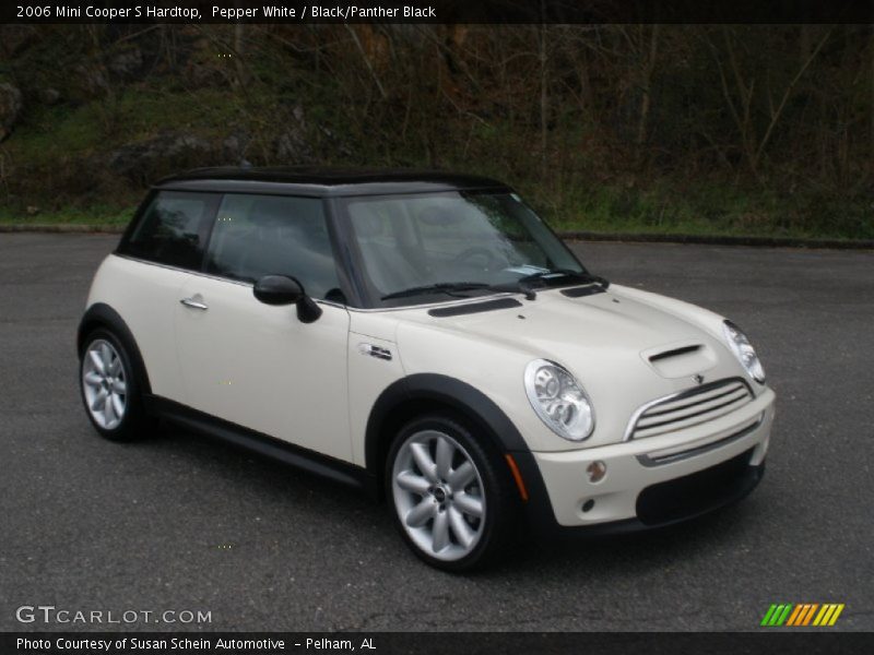 Pepper White / Black/Panther Black 2006 Mini Cooper S Hardtop