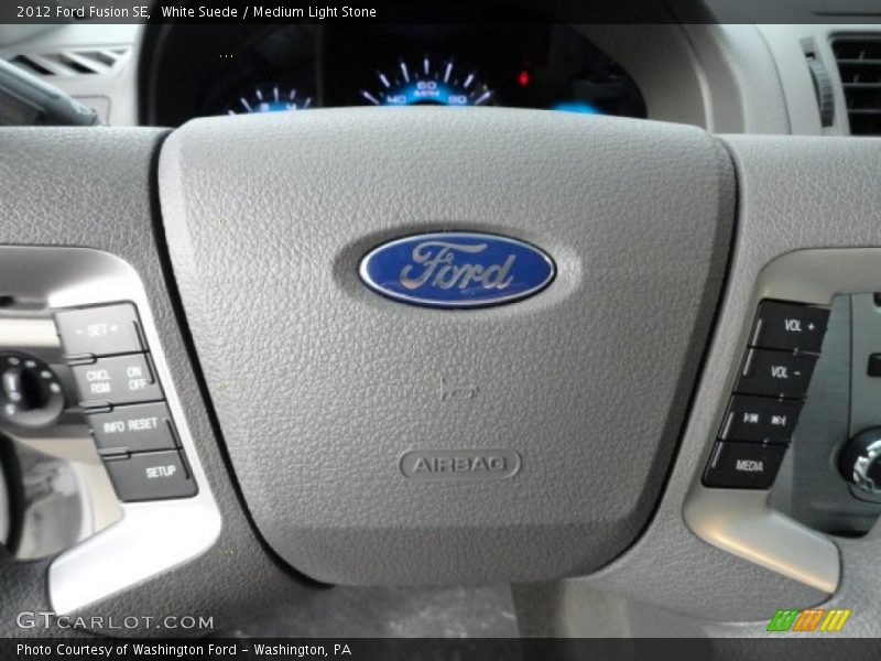 White Suede / Medium Light Stone 2012 Ford Fusion SE