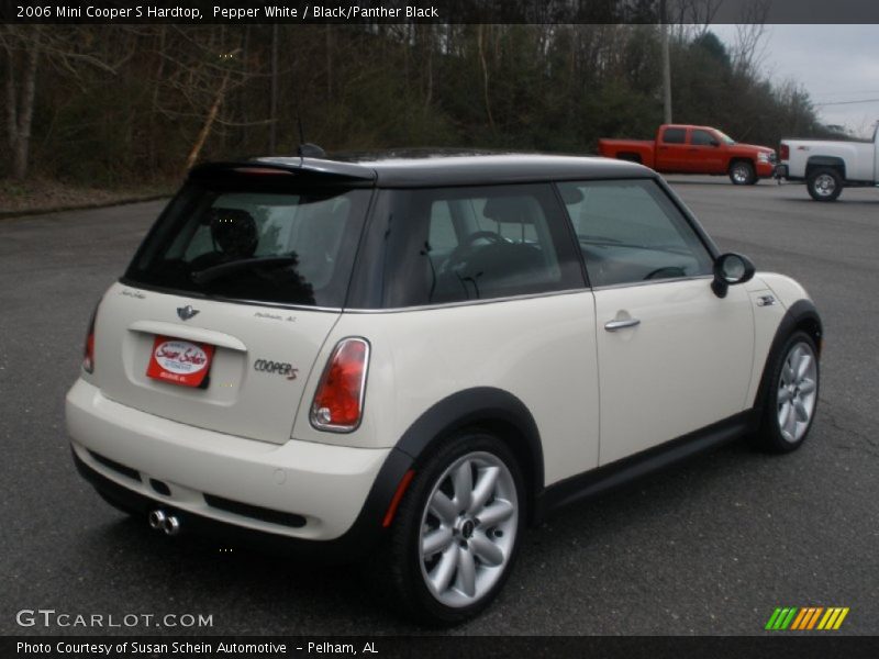 Pepper White / Black/Panther Black 2006 Mini Cooper S Hardtop