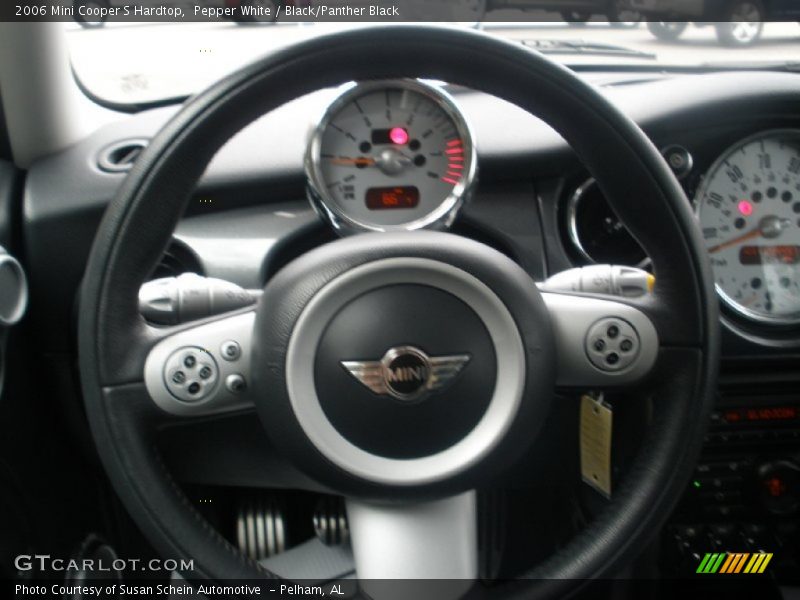 Pepper White / Black/Panther Black 2006 Mini Cooper S Hardtop