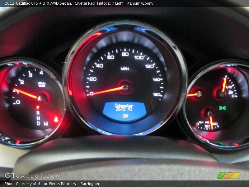 Crystal Red Tintcoat / Light Titanium/Ebony 2012 Cadillac CTS 4 3.0 AWD Sedan
