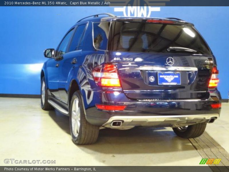 Capri Blue Metallic / Ash 2010 Mercedes-Benz ML 350 4Matic