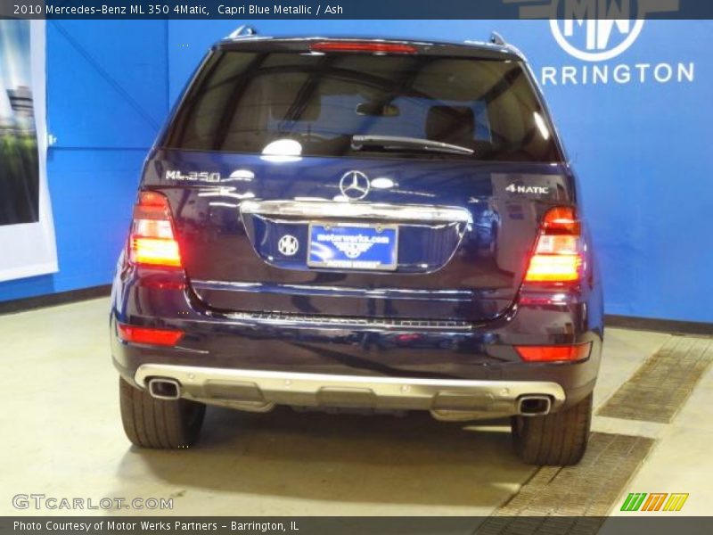 Capri Blue Metallic / Ash 2010 Mercedes-Benz ML 350 4Matic