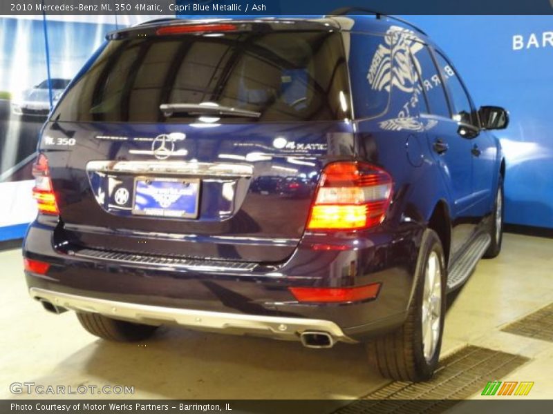 Capri Blue Metallic / Ash 2010 Mercedes-Benz ML 350 4Matic