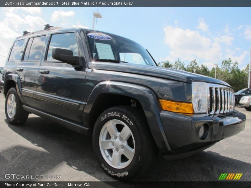 Steel Blue Metallic / Medium Slate Gray 2007 Jeep Commander Sport