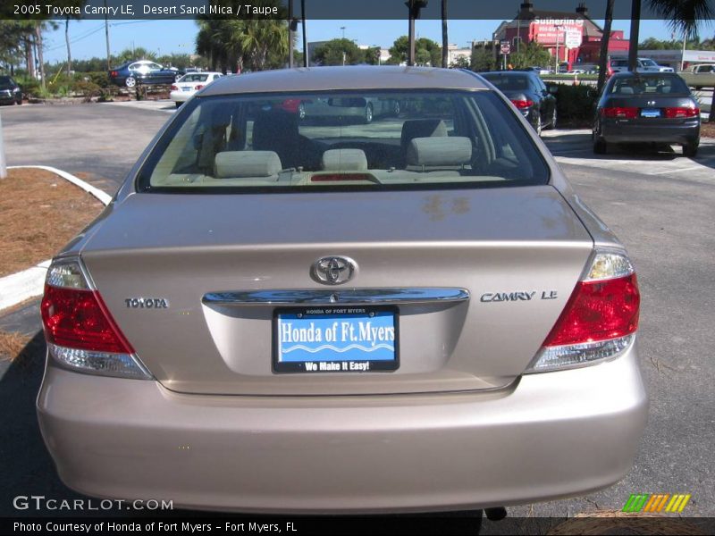 Desert Sand Mica / Taupe 2005 Toyota Camry LE