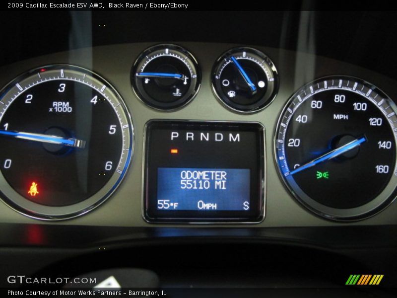 Black Raven / Ebony/Ebony 2009 Cadillac Escalade ESV AWD