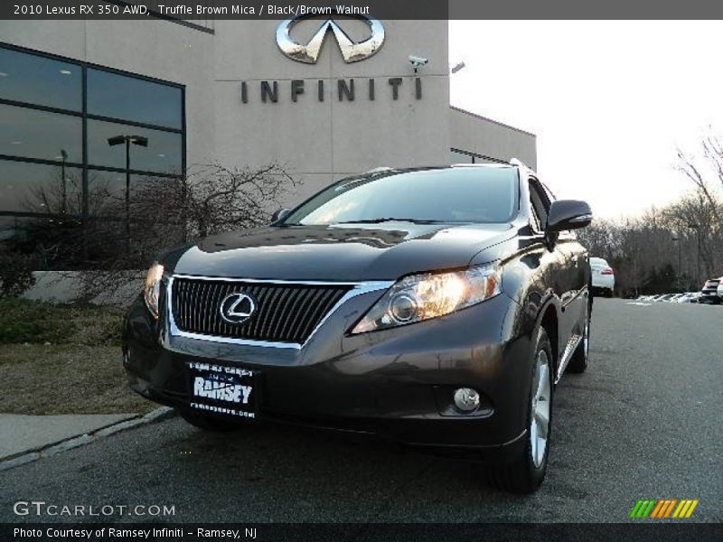 Truffle Brown Mica / Black/Brown Walnut 2010 Lexus RX 350 AWD