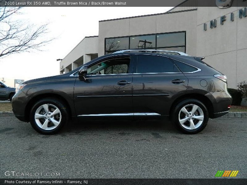 Truffle Brown Mica / Black/Brown Walnut 2010 Lexus RX 350 AWD