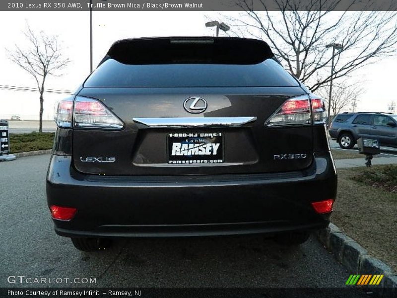 Truffle Brown Mica / Black/Brown Walnut 2010 Lexus RX 350 AWD