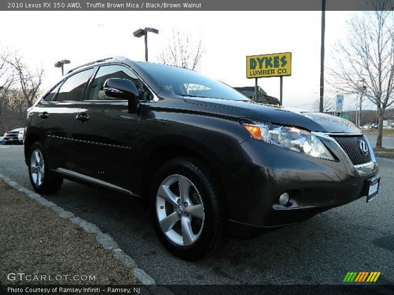 Truffle Brown Mica / Black/Brown Walnut 2010 Lexus RX 350 AWD