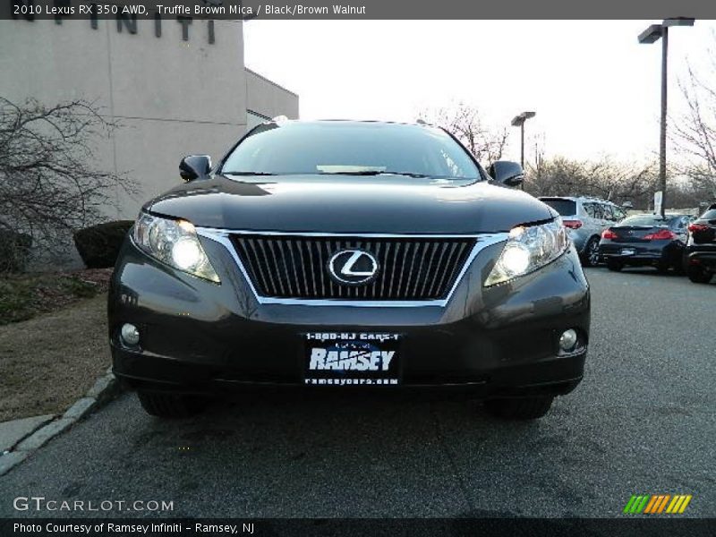Truffle Brown Mica / Black/Brown Walnut 2010 Lexus RX 350 AWD