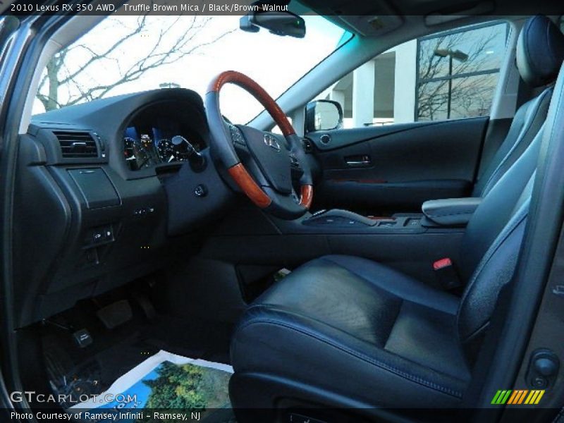 Truffle Brown Mica / Black/Brown Walnut 2010 Lexus RX 350 AWD