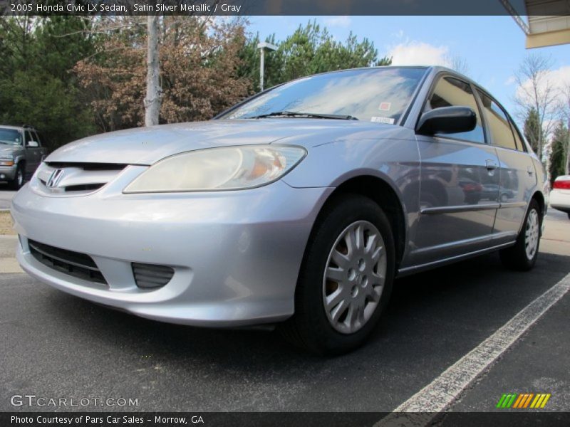 Satin Silver Metallic / Gray 2005 Honda Civic LX Sedan