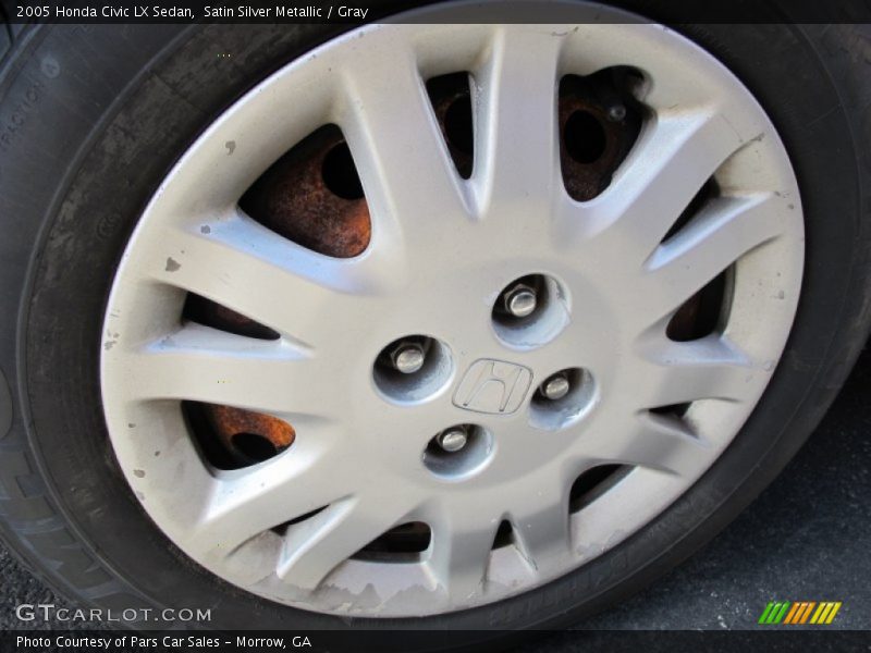 Satin Silver Metallic / Gray 2005 Honda Civic LX Sedan