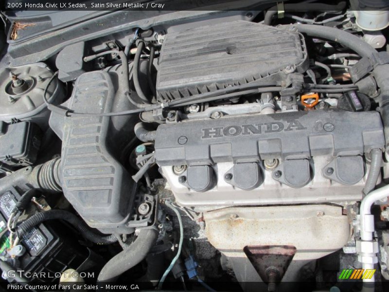 Satin Silver Metallic / Gray 2005 Honda Civic LX Sedan