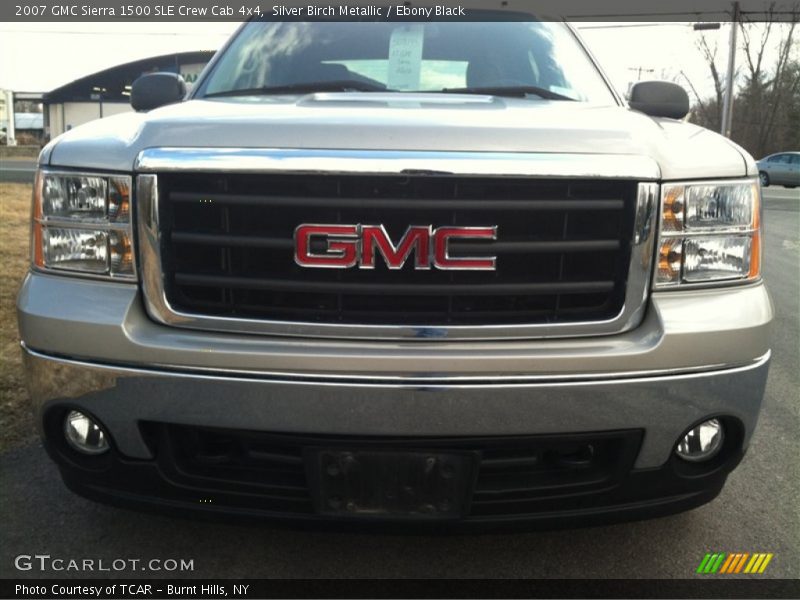 Silver Birch Metallic / Ebony Black 2007 GMC Sierra 1500 SLE Crew Cab 4x4