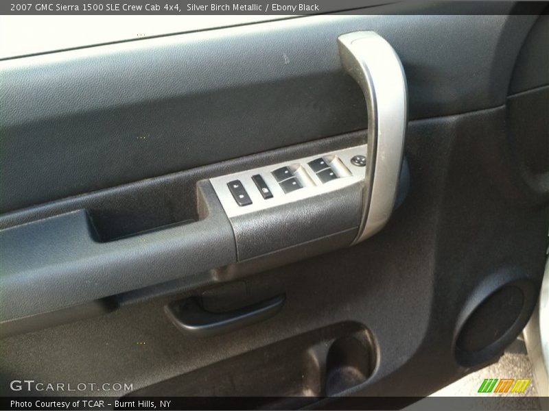 Silver Birch Metallic / Ebony Black 2007 GMC Sierra 1500 SLE Crew Cab 4x4