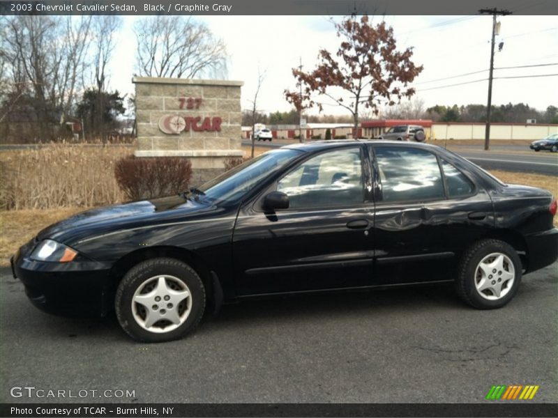 Black / Graphite Gray 2003 Chevrolet Cavalier Sedan