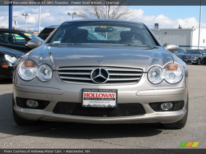 Pewter Silver Metallic / Charcoal 2004 Mercedes-Benz SL 55 AMG Roadster