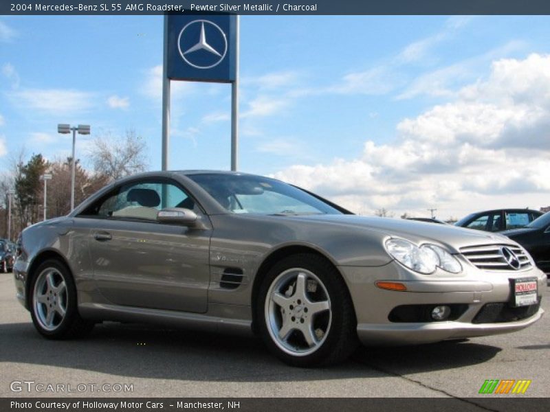 Pewter Silver Metallic / Charcoal 2004 Mercedes-Benz SL 55 AMG Roadster