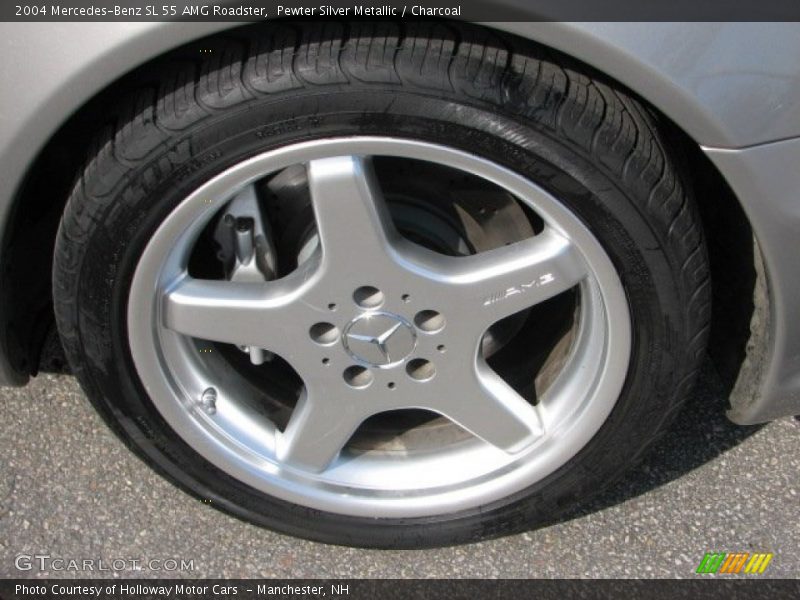 Pewter Silver Metallic / Charcoal 2004 Mercedes-Benz SL 55 AMG Roadster