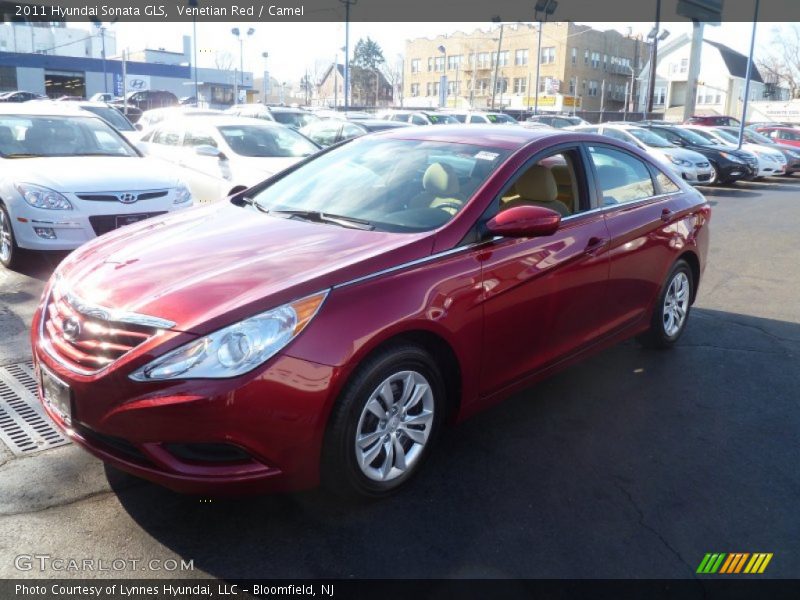 Venetian Red / Camel 2011 Hyundai Sonata GLS