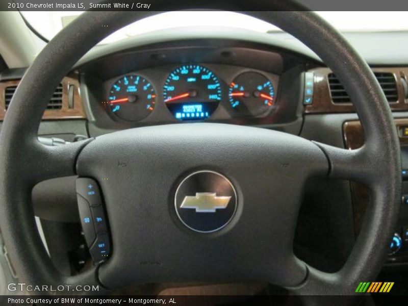 Summit White / Gray 2010 Chevrolet Impala LS
