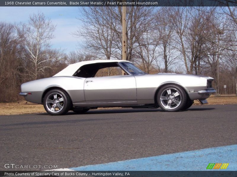 Blade Silver Metallic / Pearl Parchment Houndstooth 1968 Chevrolet Camaro Convertible