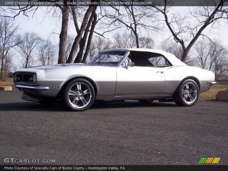 Blade Silver Metallic / Pearl Parchment Houndstooth 1968 Chevrolet Camaro Convertible