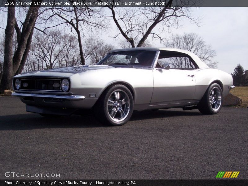 Blade Silver Metallic / Pearl Parchment Houndstooth 1968 Chevrolet Camaro Convertible