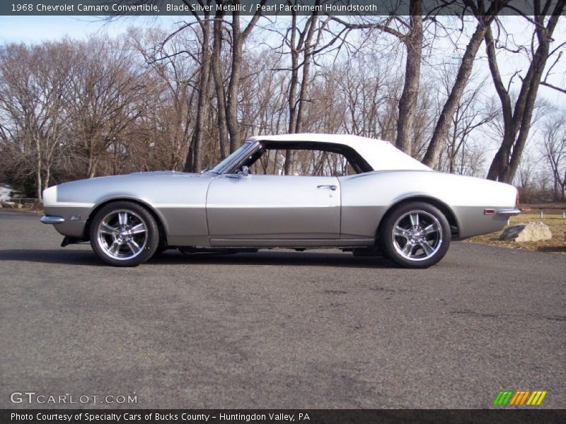 Blade Silver Metallic / Pearl Parchment Houndstooth 1968 Chevrolet Camaro Convertible